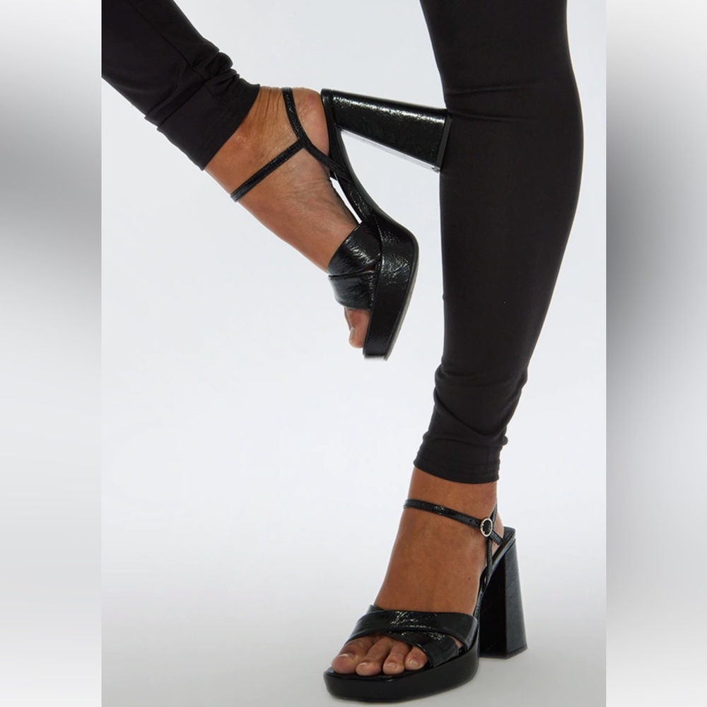 Black platform heels